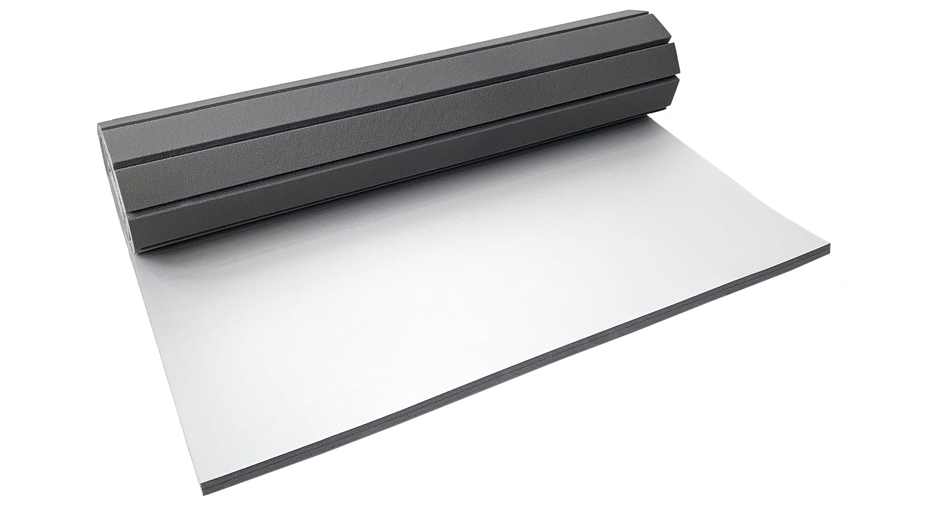 Rollmatte mit grauer Oberfläche aus Vinyl